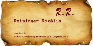 Reisinger Rozália névjegykártya